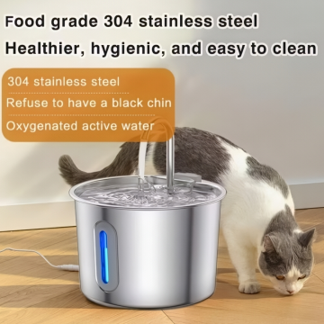 Rubeku Pet Water Fountain Stainless Steel 2.2L